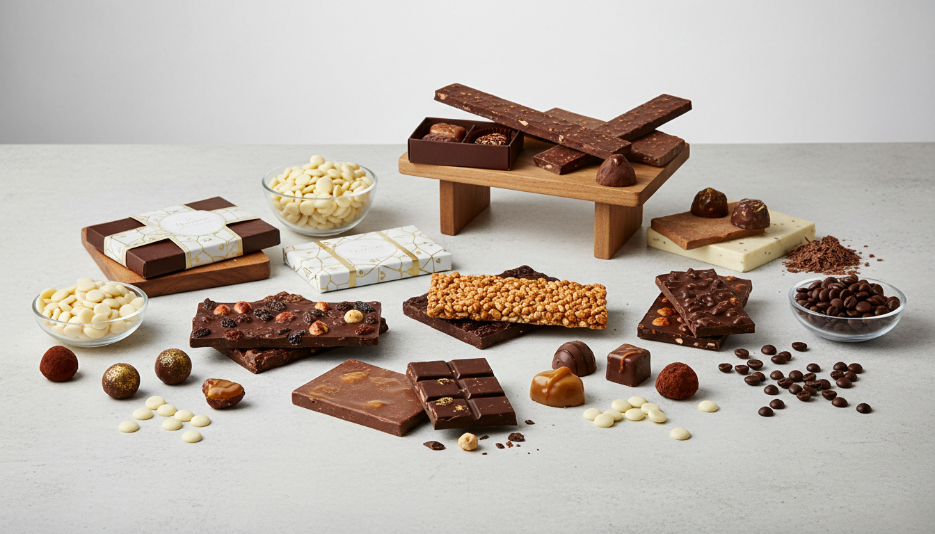 Chokoladeplader og bonbon