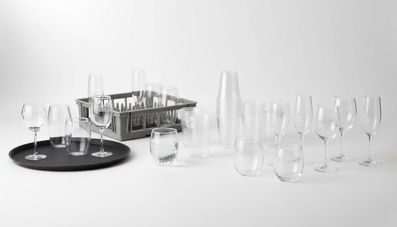 Engangs- og polycarbonatglas
